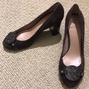 Tory Burch Brown Suede Heels